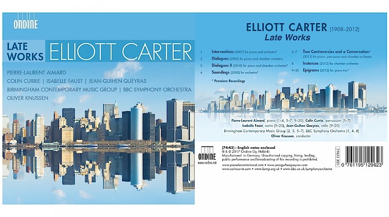 Elliott Carter Late Works is "Recording of the Month" on MusicWeb International (review)